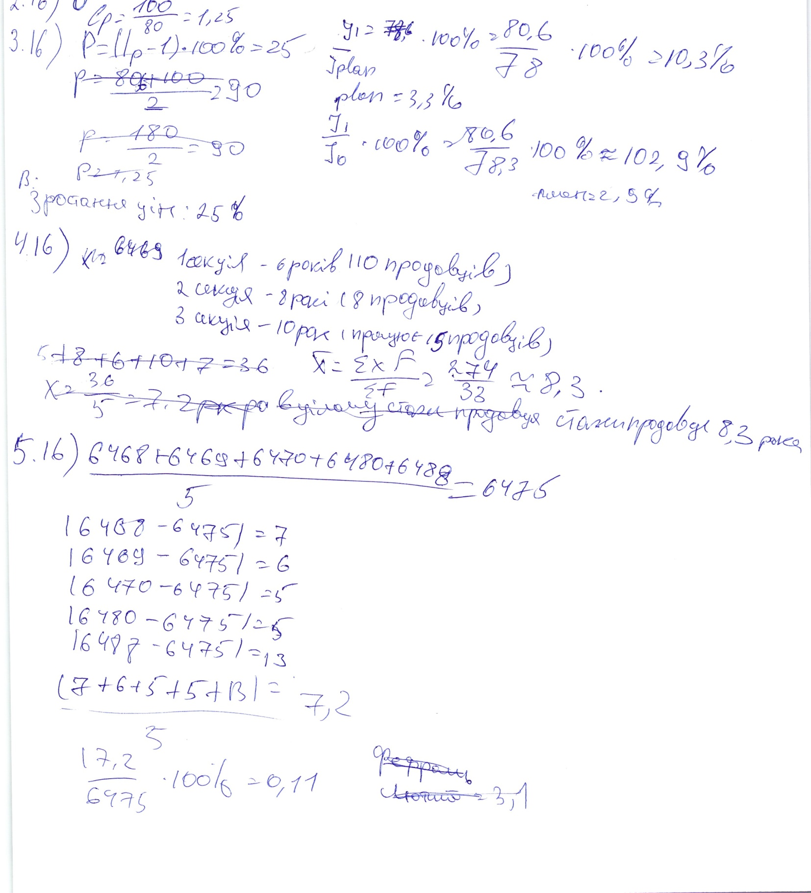 School notes handwriting example